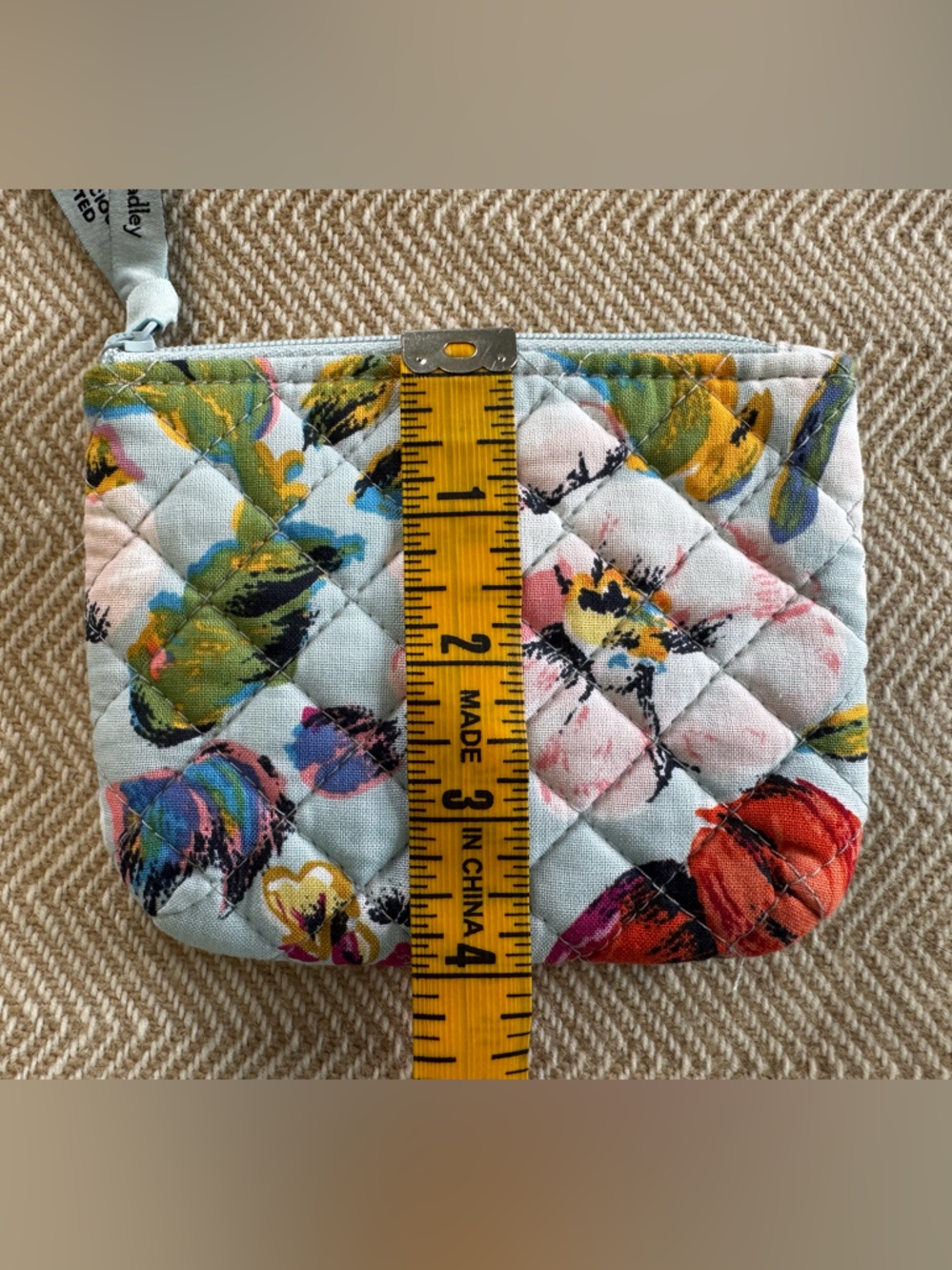 Vera Bradley Sea Air Floral (Retired Print) Coin Purse Wallet Blue Red EUC - Picture 7 of 7